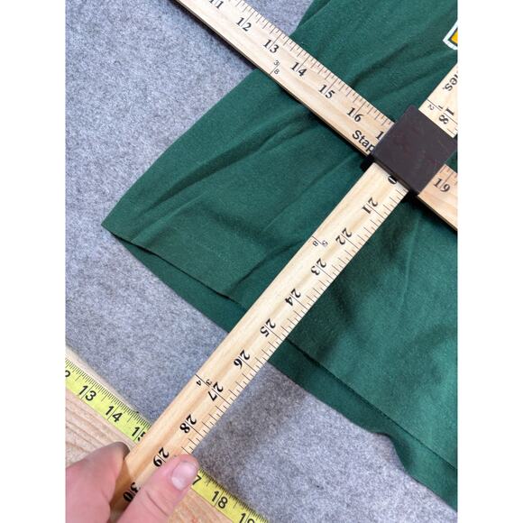 Vintage 90s Green Bay Packers Shirt Mens Small Green V Neck NFL Football Tee - Picture 3 of 6